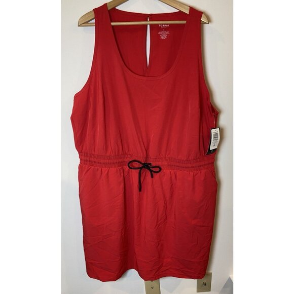 Torrid Dresses & Skirts - NWT Torrid Active Stretch Woven Mini Dress Lollipop Red 3 3X 26 28 New